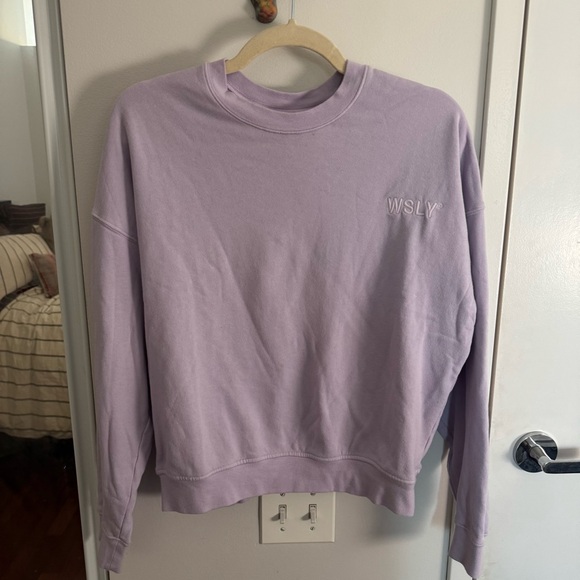WSLY Tops - WSLY Pastel Lavender Crewneck Sweatshirt